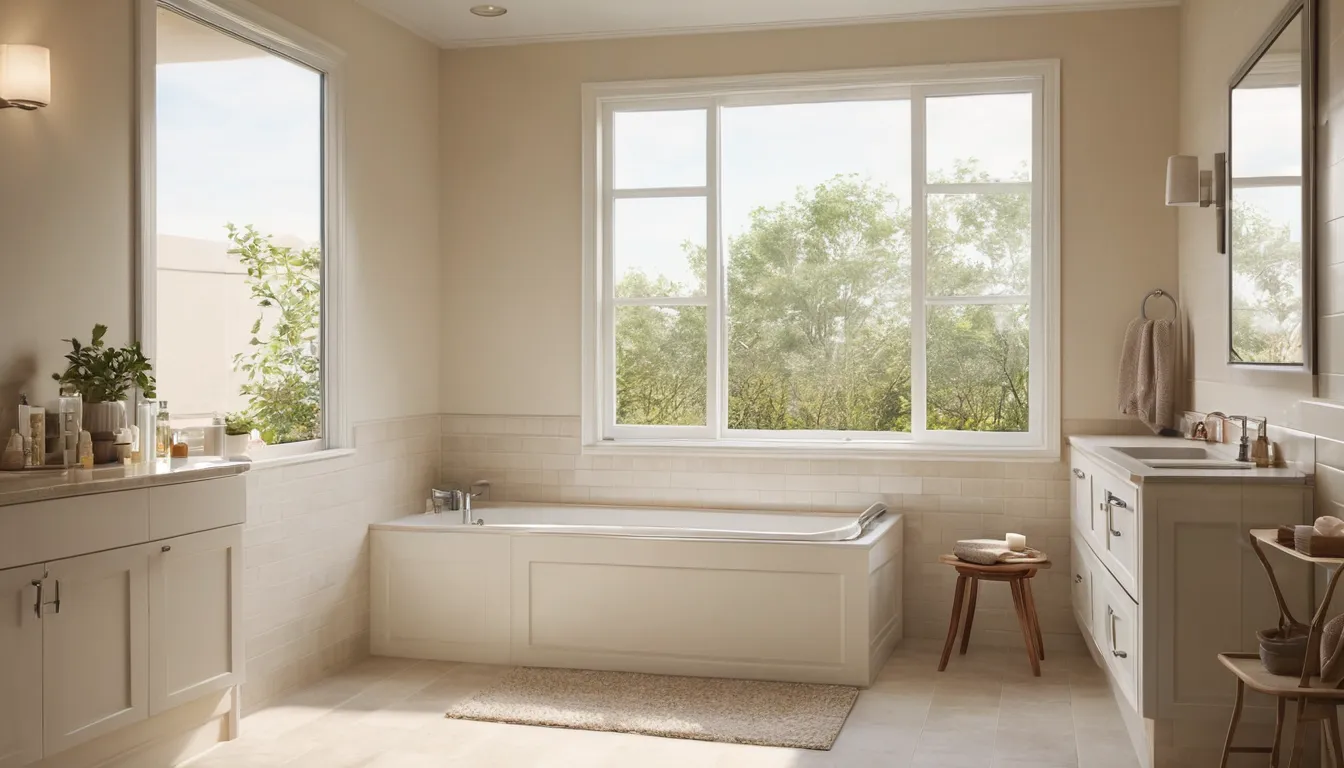 Homeowner sitting comfortably inside a walk-in tub in a bright Haverhill bathroom